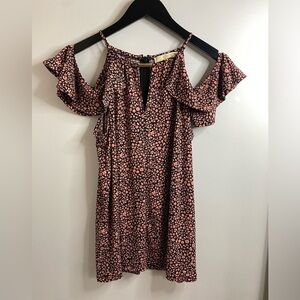 Michael Kors - Floral off the shoulder cold shoulder top - Medium